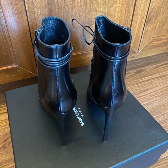 NWT Saint Laurent Kid Scamosciato Boots (Black) - Picture 6 of 9